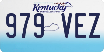 KY license plate 979VEZ