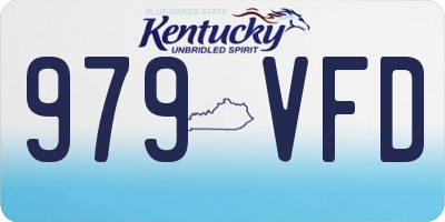 KY license plate 979VFD