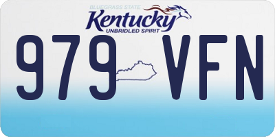 KY license plate 979VFN