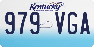 KY license plate 979VGA
