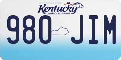 KY license plate 980JIM
