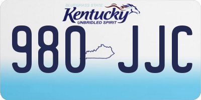 KY license plate 980JJC