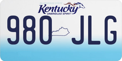 KY license plate 980JLG