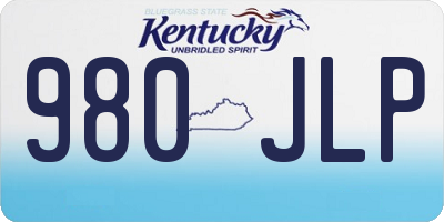 KY license plate 980JLP