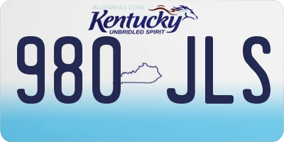 KY license plate 980JLS