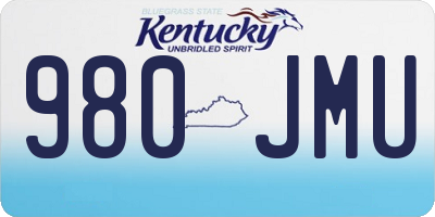 KY license plate 980JMU