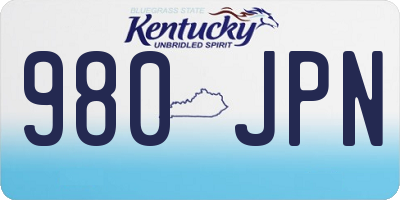 KY license plate 980JPN