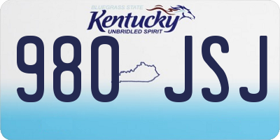 KY license plate 980JSJ