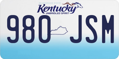 KY license plate 980JSM