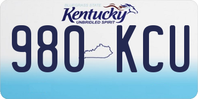 KY license plate 980KCU