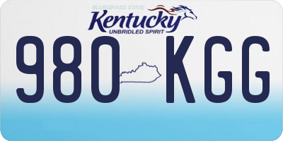 KY license plate 980KGG