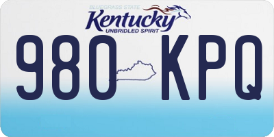 KY license plate 980KPQ