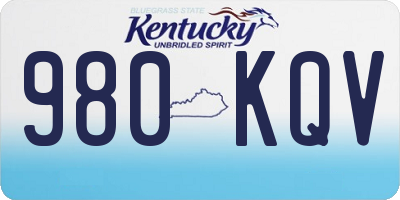 KY license plate 980KQV