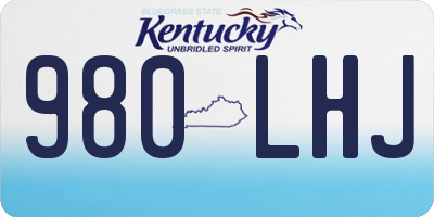 KY license plate 980LHJ