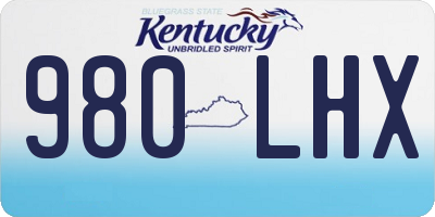 KY license plate 980LHX