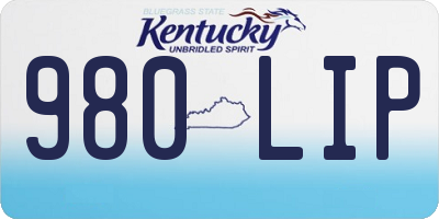 KY license plate 980LIP