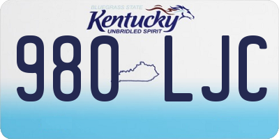 KY license plate 980LJC