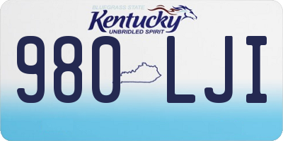 KY license plate 980LJI