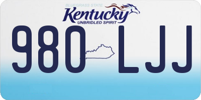 KY license plate 980LJJ
