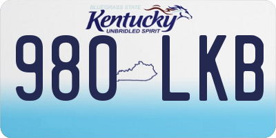 KY license plate 980LKB