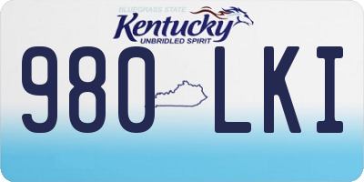 KY license plate 980LKI