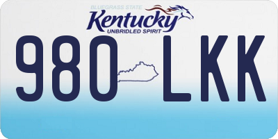 KY license plate 980LKK