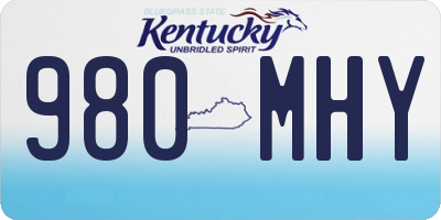 KY license plate 980MHY