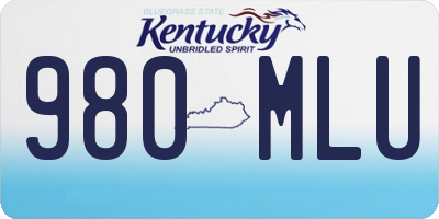 KY license plate 980MLU