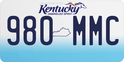 KY license plate 980MMC