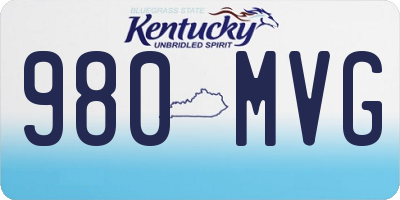 KY license plate 980MVG