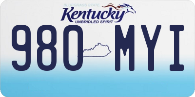 KY license plate 980MYI