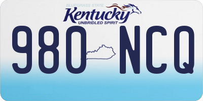 KY license plate 980NCQ
