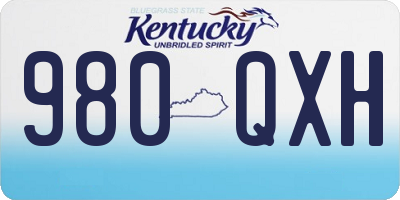 KY license plate 980QXH