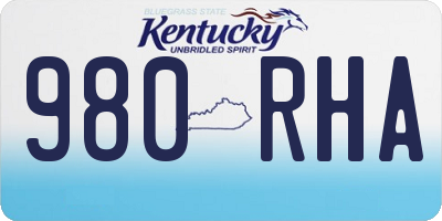 KY license plate 980RHA