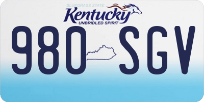 KY license plate 980SGV