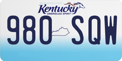 KY license plate 980SQW