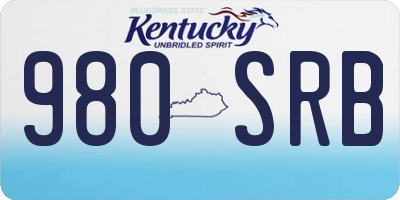 KY license plate 980SRB