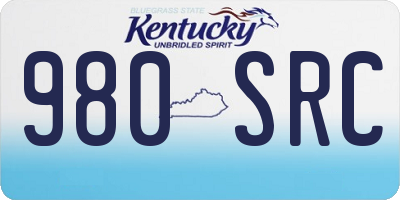 KY license plate 980SRC