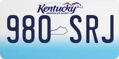 KY license plate 980SRJ