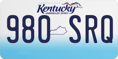 KY license plate 980SRQ