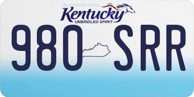 KY license plate 980SRR