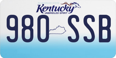 KY license plate 980SSB