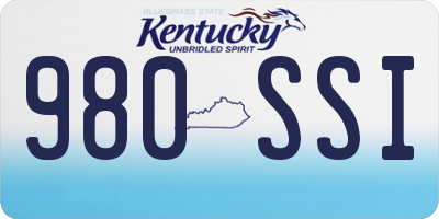 KY license plate 980SSI