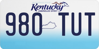 KY license plate 980TUT