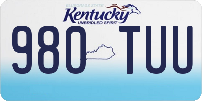 KY license plate 980TUU