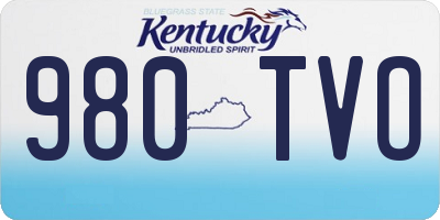 KY license plate 980TVO