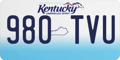 KY license plate 980TVU