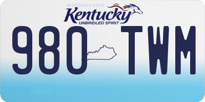 KY license plate 980TWM