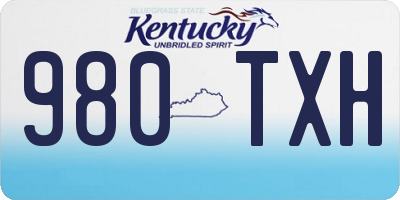 KY license plate 980TXH