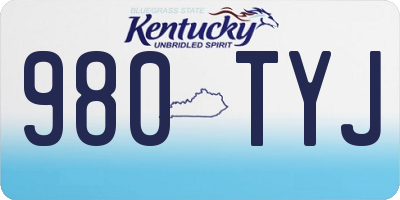 KY license plate 980TYJ